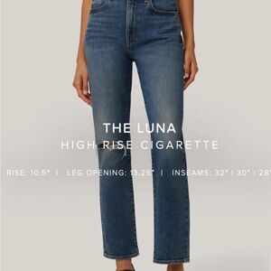 Joe’s Jeans - The Luna High-Rise Cigarette Jeans - Black 32”